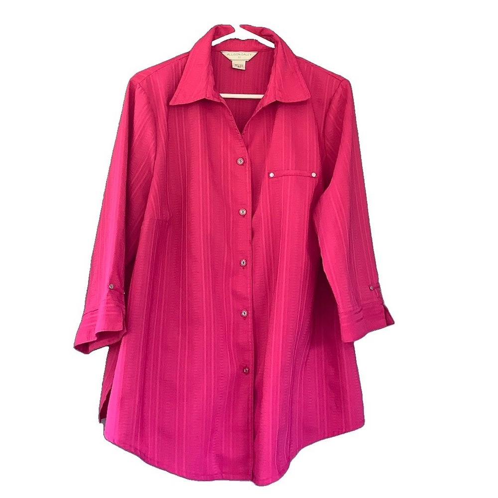Allison Daley Women's Pink Blouse 18 W Pretty Color - Picture 2 of 4